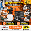 Combo RACHES DE 46 y PISTOLA DE 400W