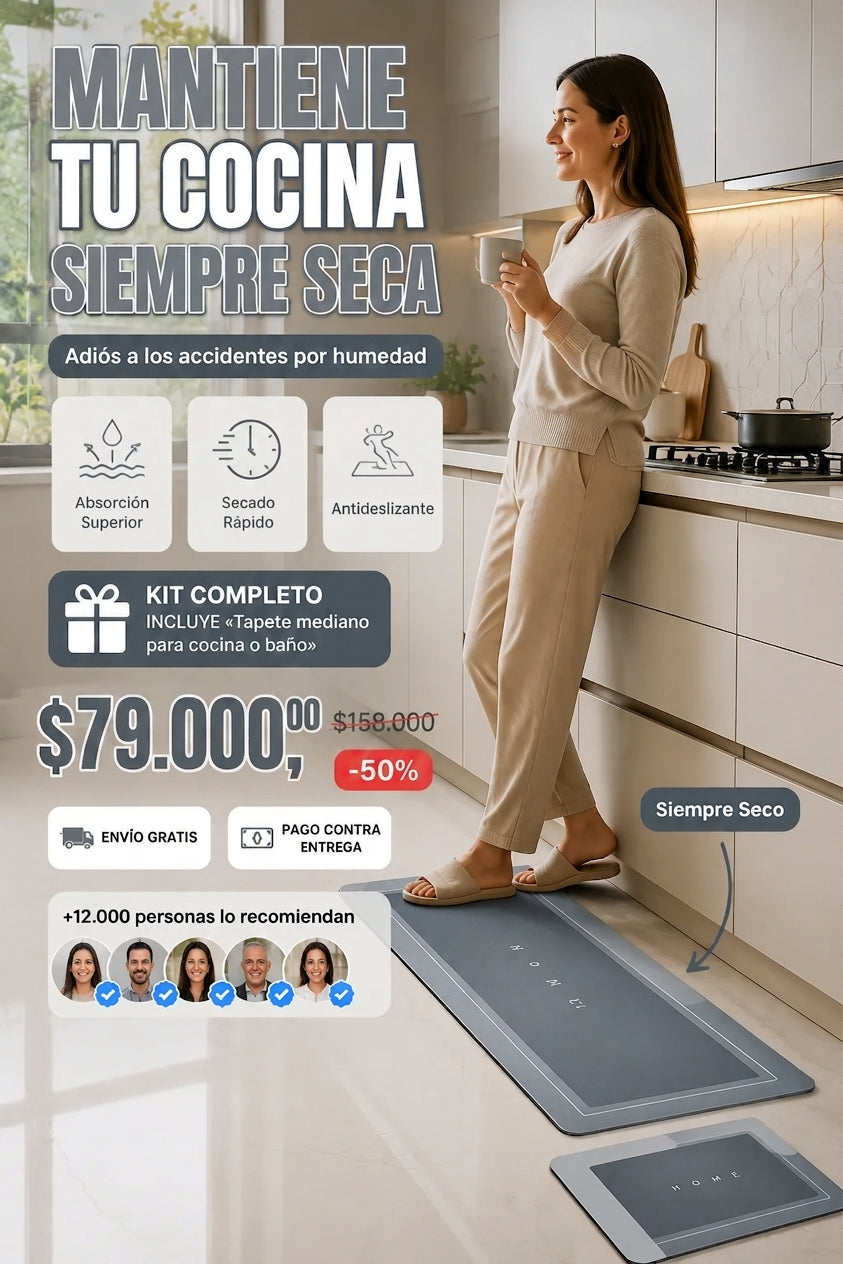 Combo premium de tapetes absorbentes